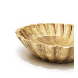 Misa dekoracyjna z drewna mango Kwiat 20cm